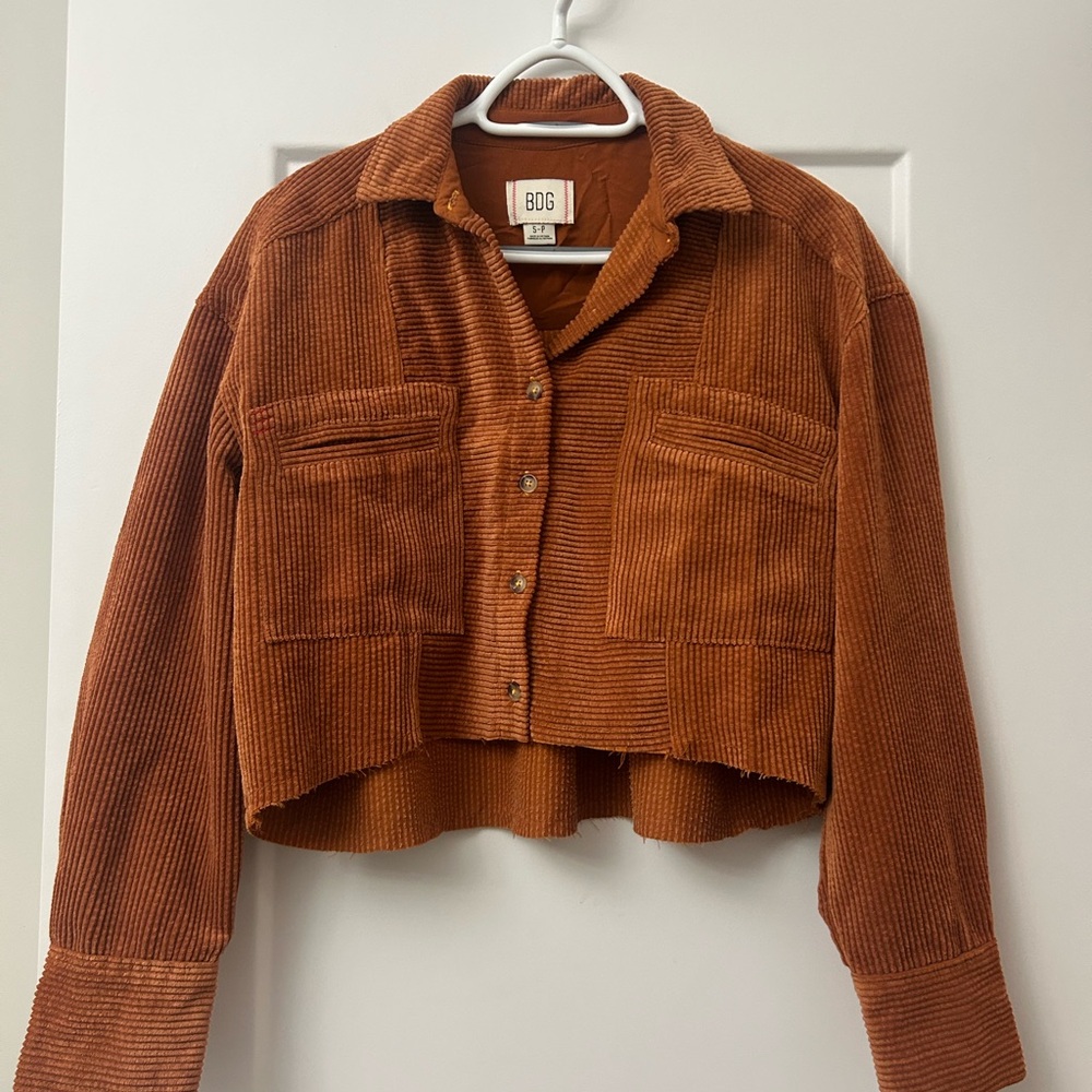 Urban Outfitters Corduroy Utility Jacket - Rust